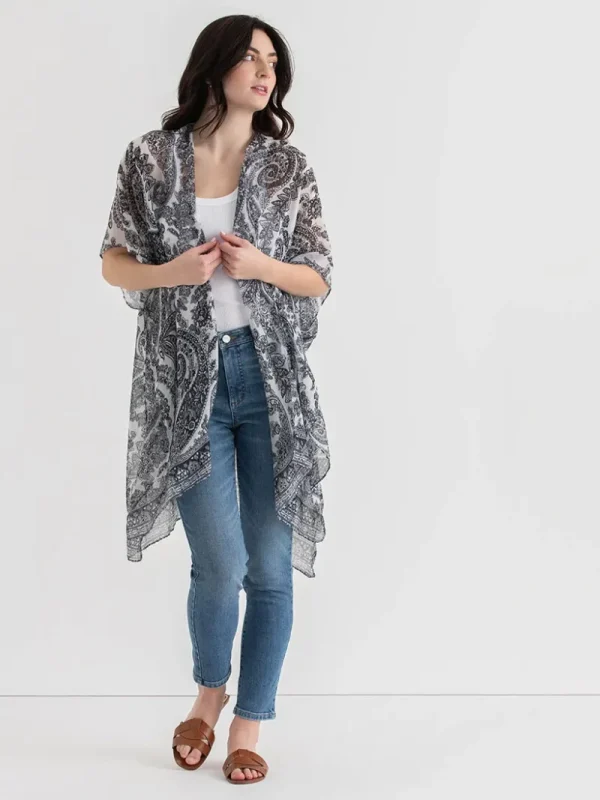 Ricki's Scarves & Dickies*Bandana Print Ruana