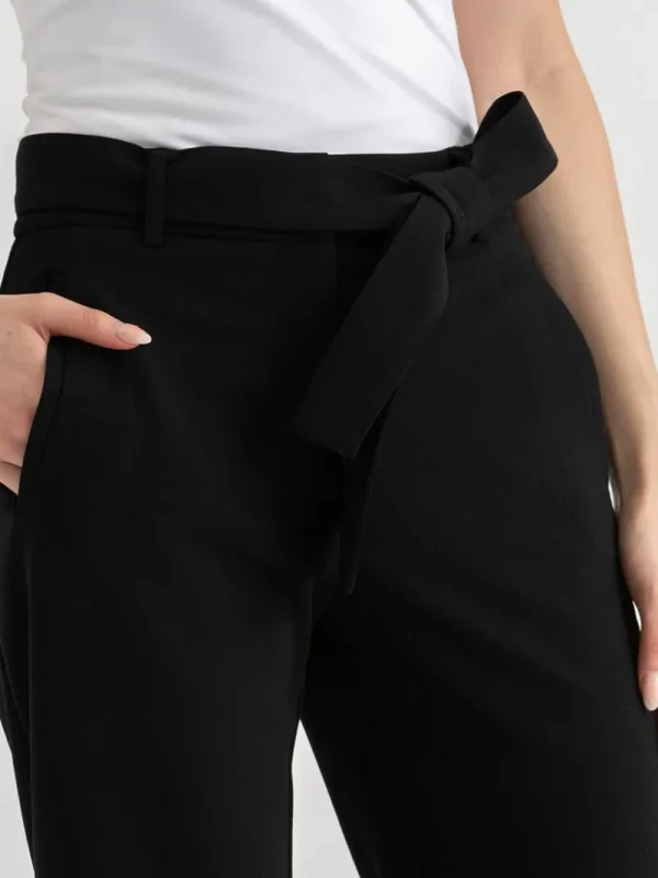 Ricki's Crops & Capris | Pants*Belted Straight Crop Pant in Scuba Crepe