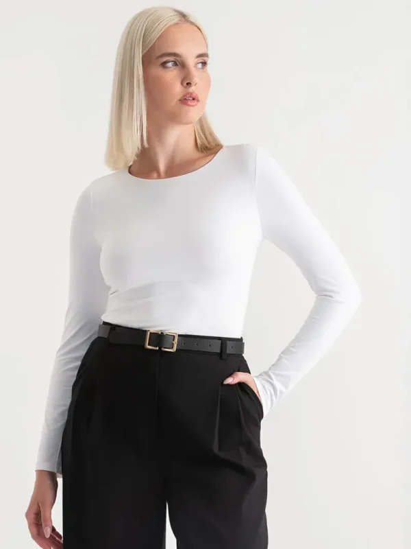 Ricki's Belts*Black Belt with Double Square Buckle