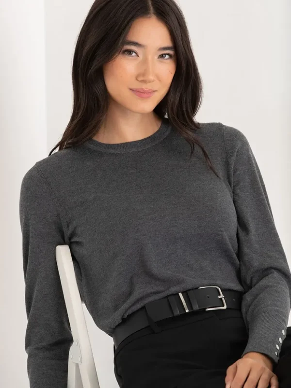 Ricki's Sweaters & Cardigans*Cashmere Blend Sweater with Rivet Detail
