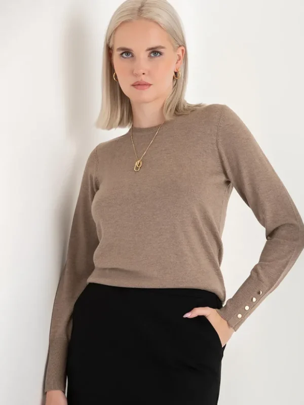 Ricki's Sweaters & Cardigans*Cashmere Blend Sweater with Rivet Detail