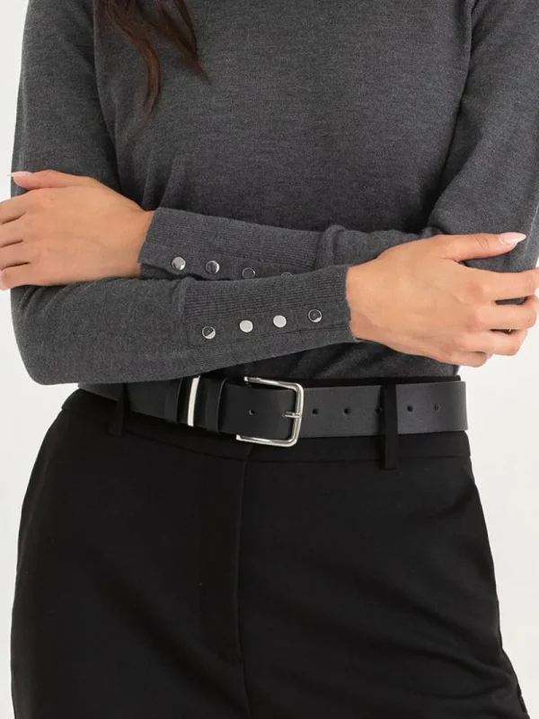 Ricki's Sweaters & Cardigans*Cashmere Blend Sweater with Rivet Detail