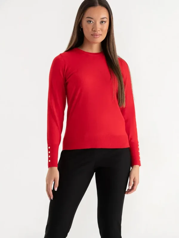 Ricki's Sweaters & Cardigans*Cashmere Blend Sweater with Rivet Detail