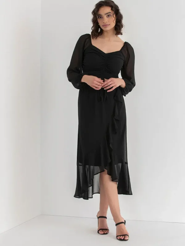 Ricki's Skirts & Shorts*Chiffon Ruffle Midi Skirt