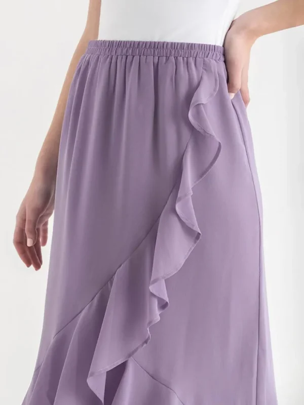 Ricki's Skirts & Shorts*Chiffon Ruffle Midi Skirt