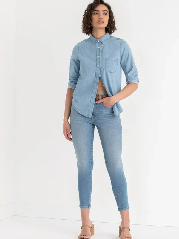 Ricki's Shirts & Blouses*Classic Fit Denim Button-Up Shirt