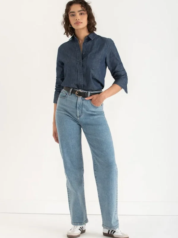 Ricki's Shirts & Blouses*Classic Fit Denim Button-Up Shirt
