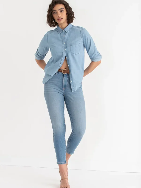 Ricki's Shirts & Blouses*Classic Fit Denim Button-Up Shirt