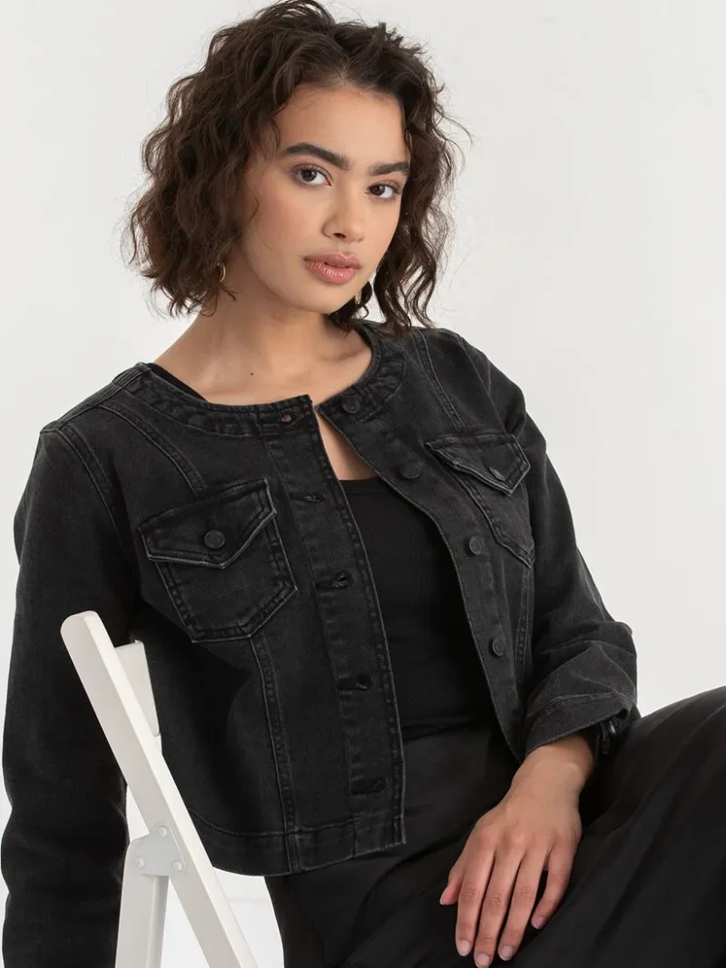 collarless_denim_jacket_0.webp Ricki's Coats & Jackets*Collarless Denim Jacket