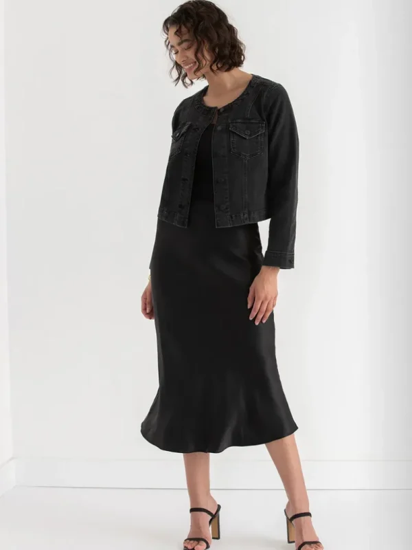 Ricki's Coats & Jackets*Collarless Denim Jacket