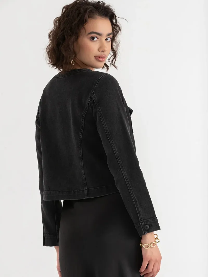 collarless_denim_jacket_5.webp Ricki's Coats & Jackets*Collarless Denim Jacket
