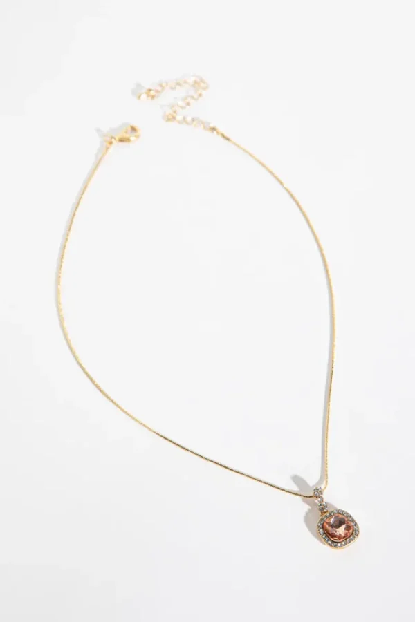 Ricki's Necklaces*Coloured Glass Stone Pendant Necklace