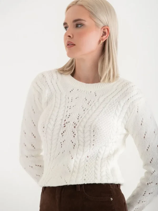 Ricki's Sweaters & Cardigans*Crewneck Cable Knit Sweater