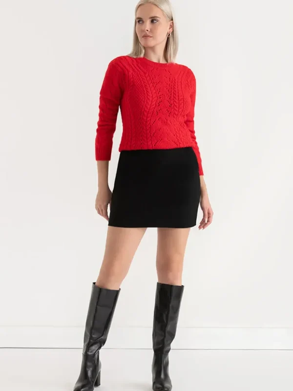 Ricki's Sweaters & Cardigans*Crewneck Cable Knit Sweater