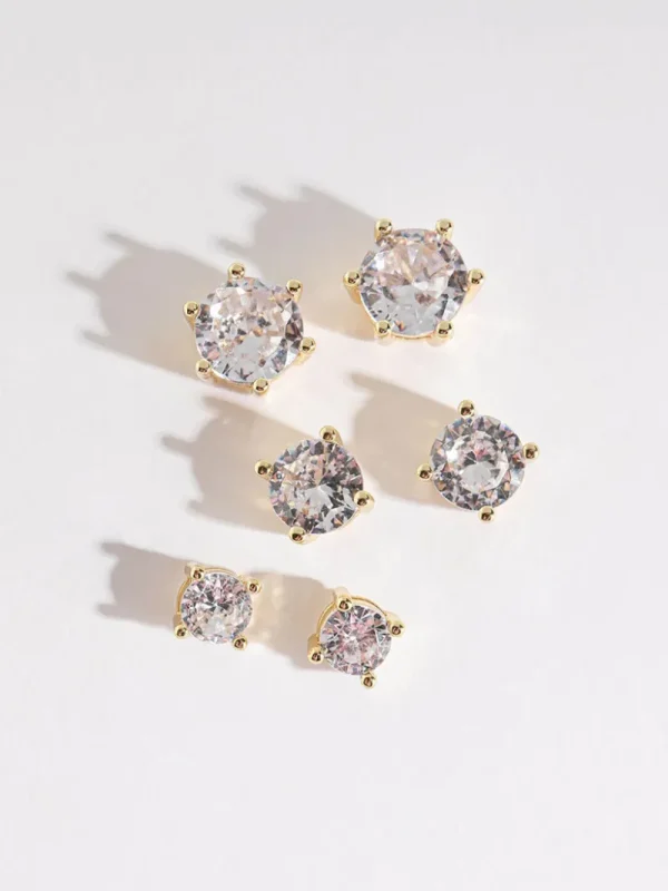 Ricki's Earrings*Crystal Stud Earring Trio