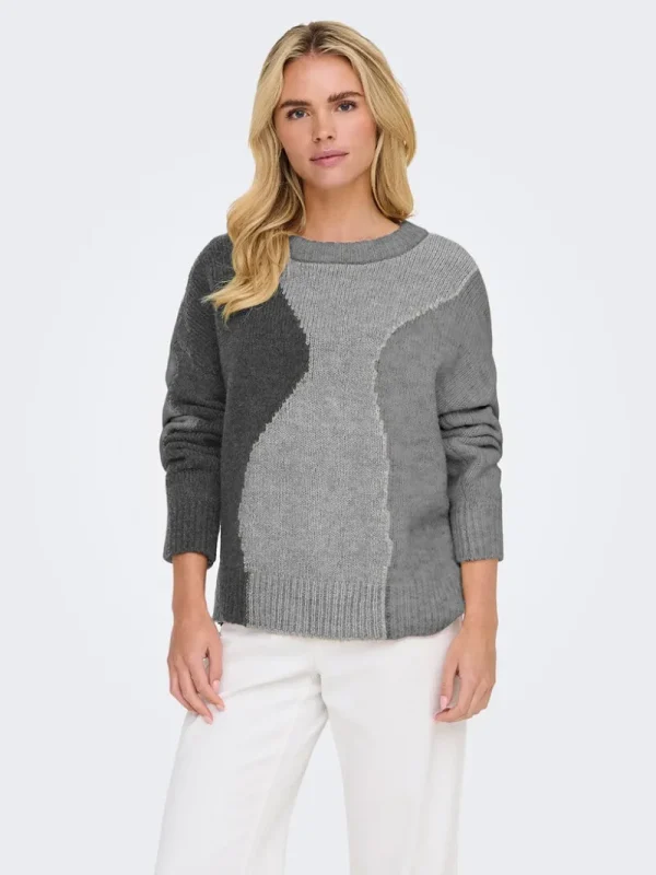 Ricki's Sweaters & Cardigans*Curved Colour Block Sweater | Only