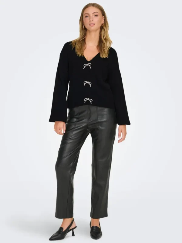 Ricki's Sweaters & Cardigans*Donna Silver Bow Pullover Sweater | Only