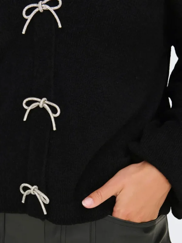 Ricki's Sweaters & Cardigans*Donna Silver Bow Pullover Sweater | Only