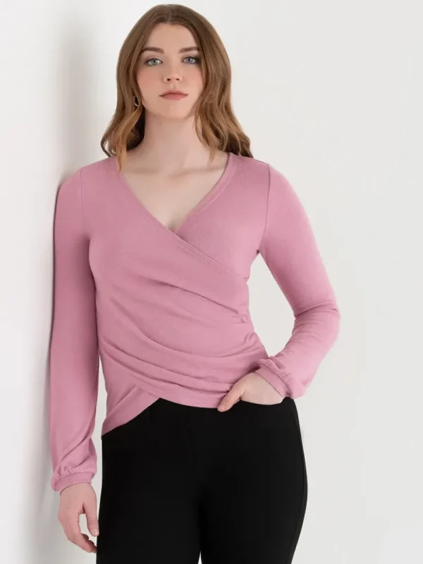 Ricki's Shirts & Blouses*Fine Knit Hacci Wrap Top