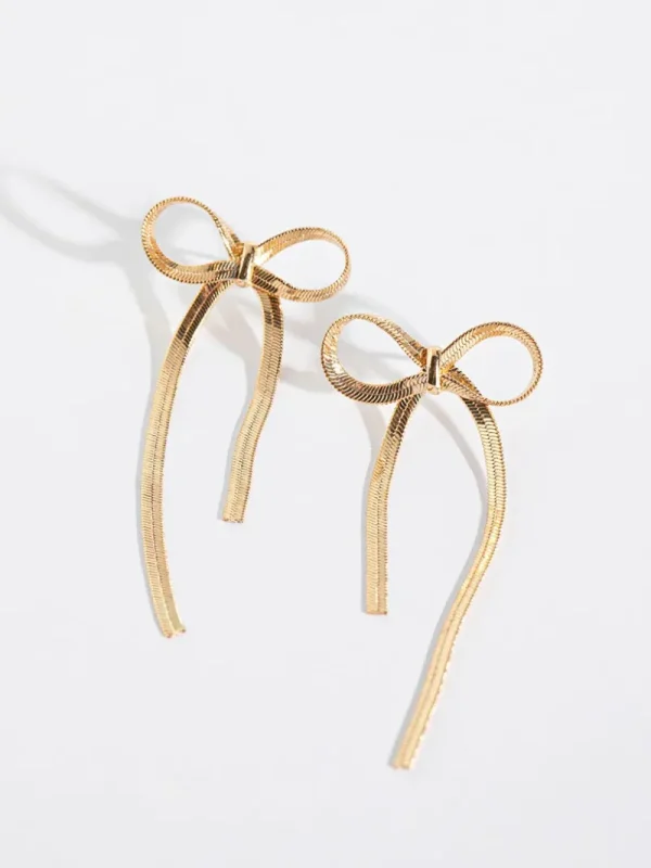 Ricki's Earrings*Flat Chain Bow Earrings