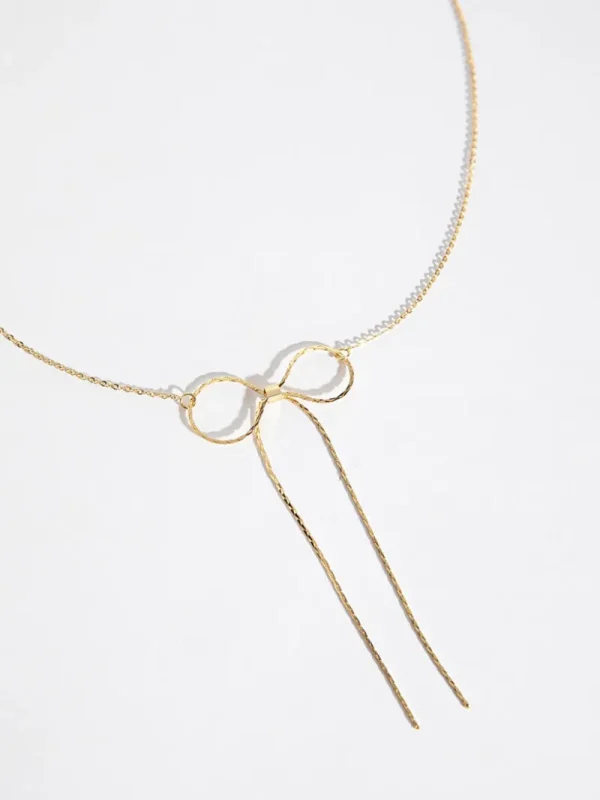 Ricki's Necklaces*-Plated Bow Necklace