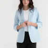Ricki's Blazers*Hampton 3/4 Ruched Sleeve Ponte Blazer