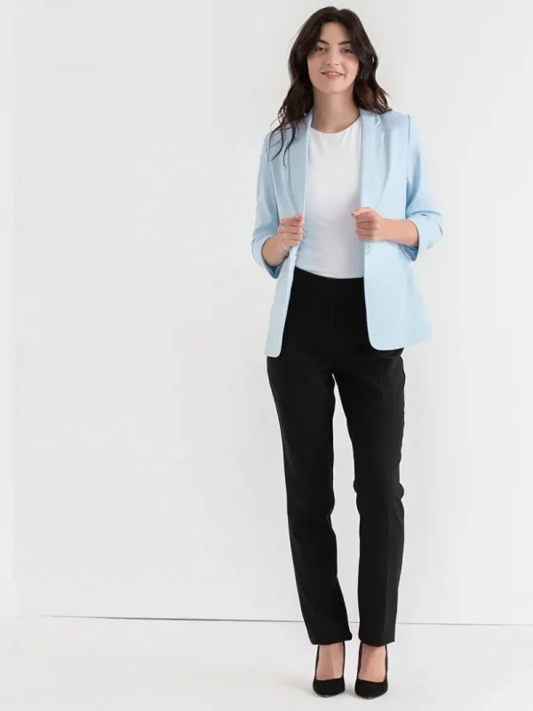 Ricki's Blazers*Hampton 3/4 Ruched Sleeve Ponte Blazer