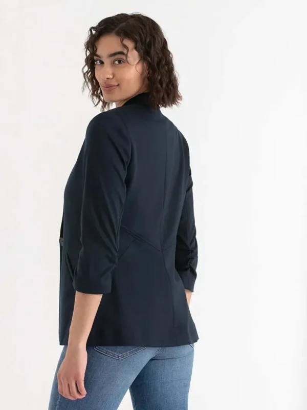 Ricki's Blazers*Hampton 3/4 Ruched Sleeve Ponte Blazer