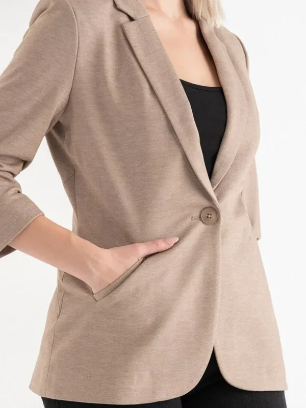 Ricki's Blazers*Hampton 3/4 Ruched Sleeve Ponte Blazer