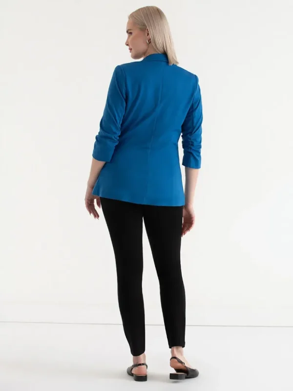 Ricki's Blazers*Hampton 3/4 Ruched Sleeve Ponte Blazer