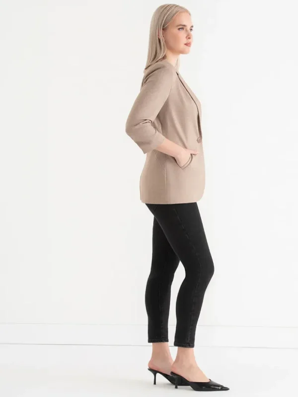 Ricki's Blazers*Hampton 3/4 Ruched Sleeve Ponte Blazer