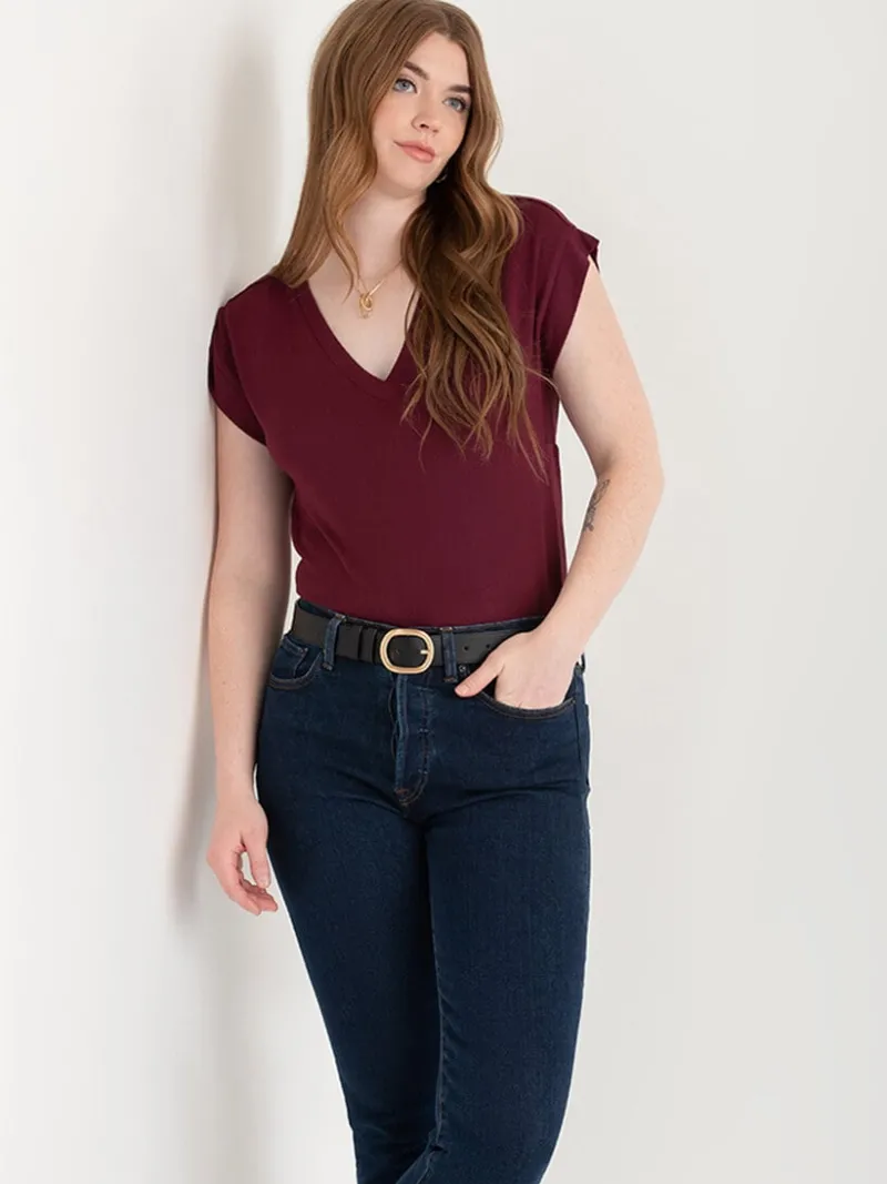 holly_vneck_hacci_top_1-9.webp Ricki's Tees & Tanks*Holly V-Neck Hacci Top