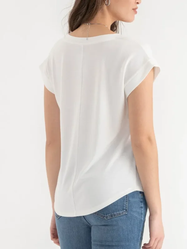 Ricki's Tees & Tanks*Holly V-Neck Hacci Top