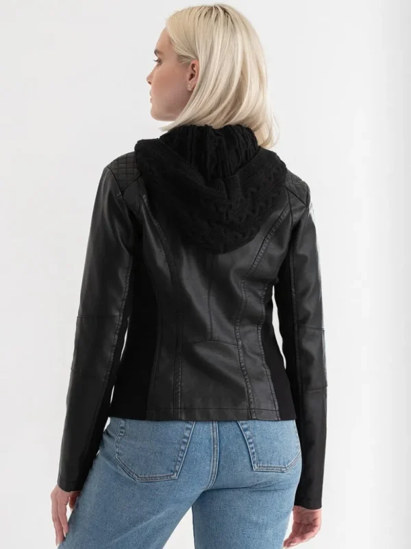 Ricki's Coats & Jackets*Hooded Faux Leather Jacket