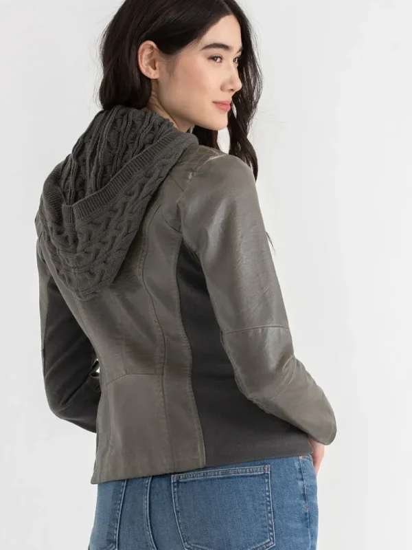 Ricki's Coats & Jackets*Hooded Faux Leather Jacket