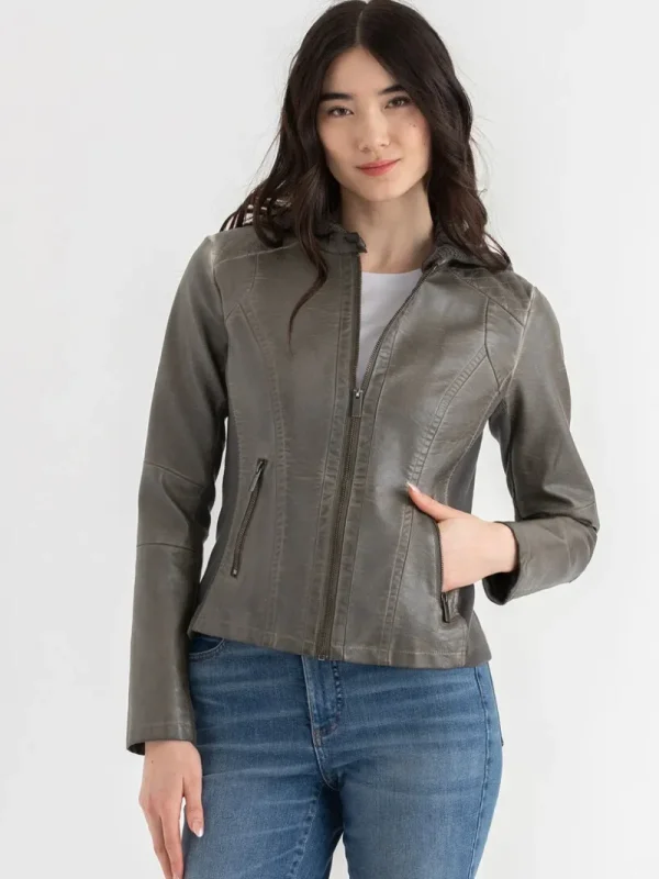 Ricki's Coats & Jackets*Hooded Faux Leather Jacket