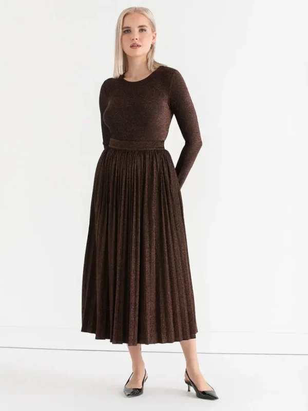 Ricki's Skirts & Shorts*Jersey Metallic Pleated Skirt