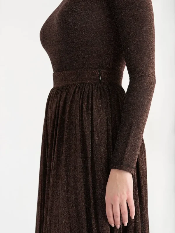 Ricki's Skirts & Shorts*Jersey Metallic Pleated Skirt