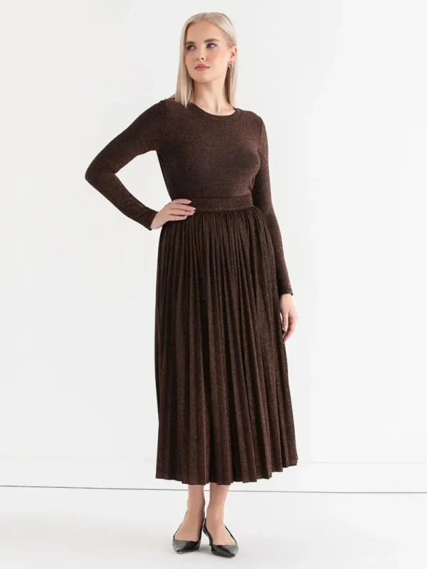 Ricki's Skirts & Shorts*Jersey Metallic Pleated Skirt