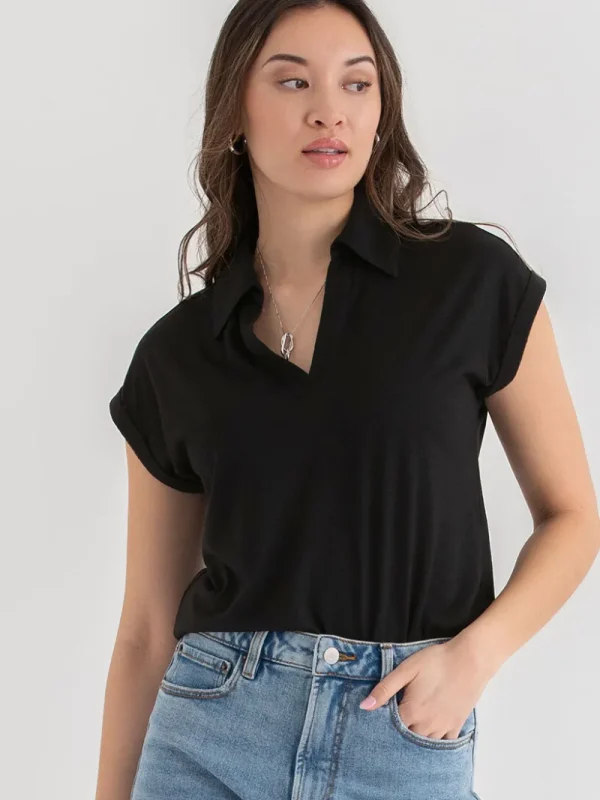 Ricki's Tees & Tanks*Johnny Collar Tee