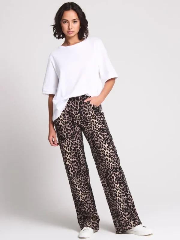 Ricki's Jeans*Juicy Wide Leg Leopard Jeans | Only