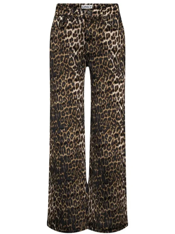 Ricki's Jeans*Juicy Wide Leg Leopard Jeans | Only