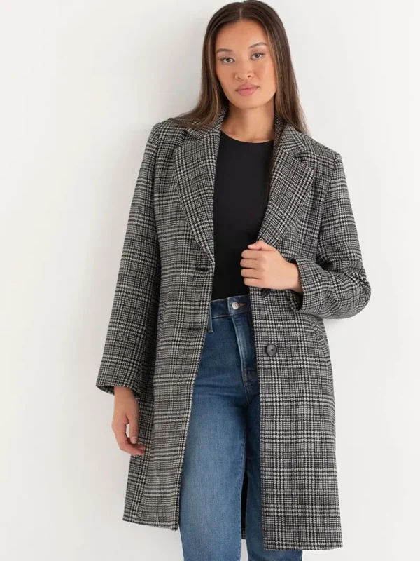 Ricki's Coats & Jackets*Kennedy Houndstooth Wool Coat