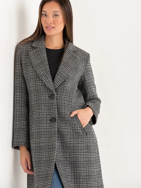 Ricki's Coats & Jackets*Kennedy Houndstooth Wool Coat