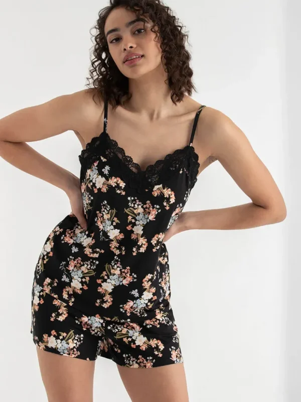 Ricki's Sleepwear*Lace Trim Cami & Shorts Sleep Set