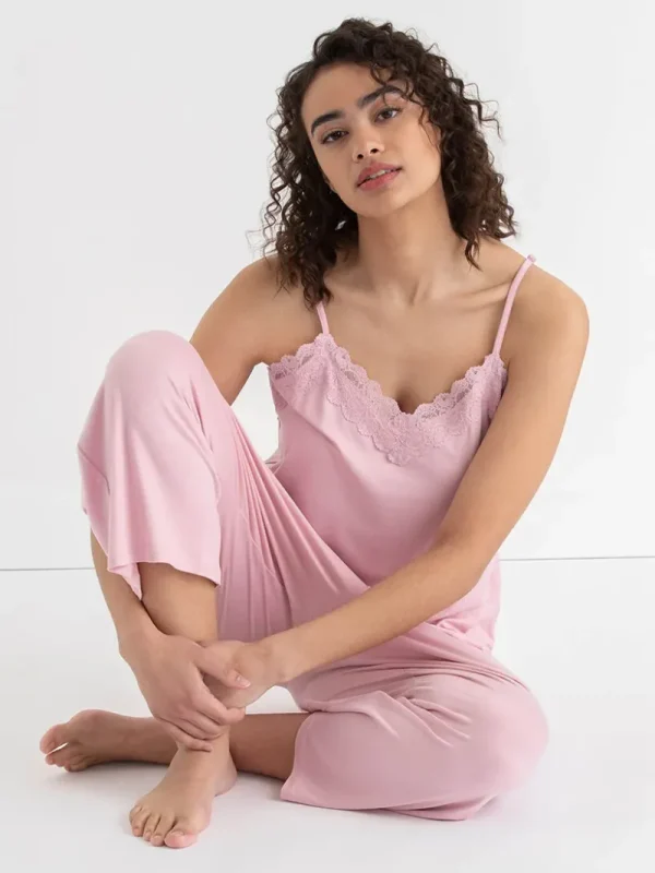Ricki's Sleepwear*Lace Trim Cami with Crop Pant Sleepset