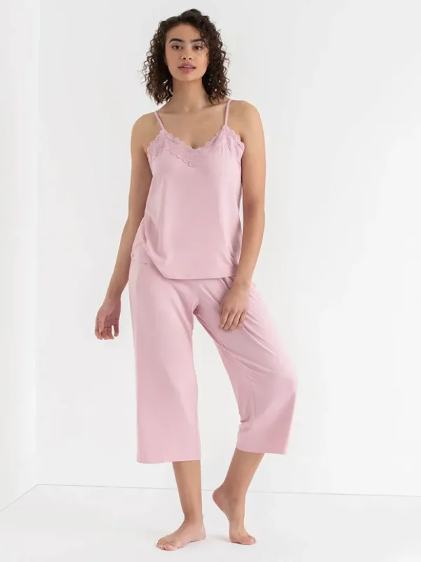 Ricki's Sleepwear*Lace Trim Cami with Crop Pant Sleepset