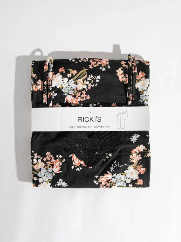 Ricki's Sleepwear*Lace Trim Cami with Crop Pant Sleepset
