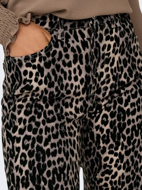 Ricki's Jeans*Leopard Print Straight Leg Jeans | Only