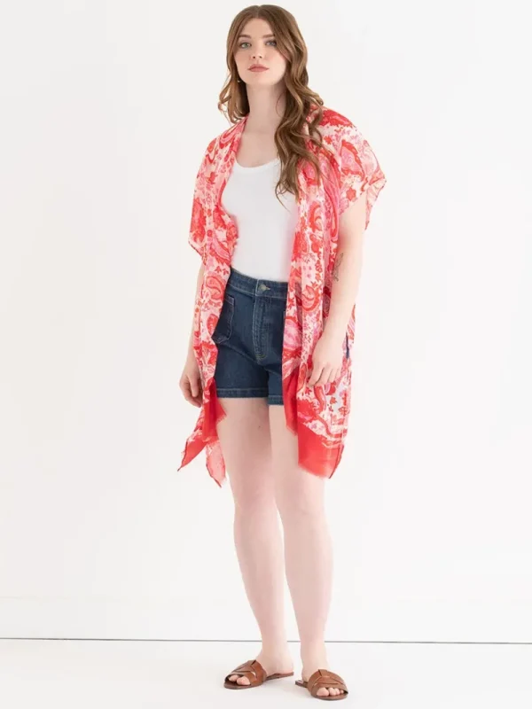 Ricki's Tees & Tanks*Light Paisley Ruana